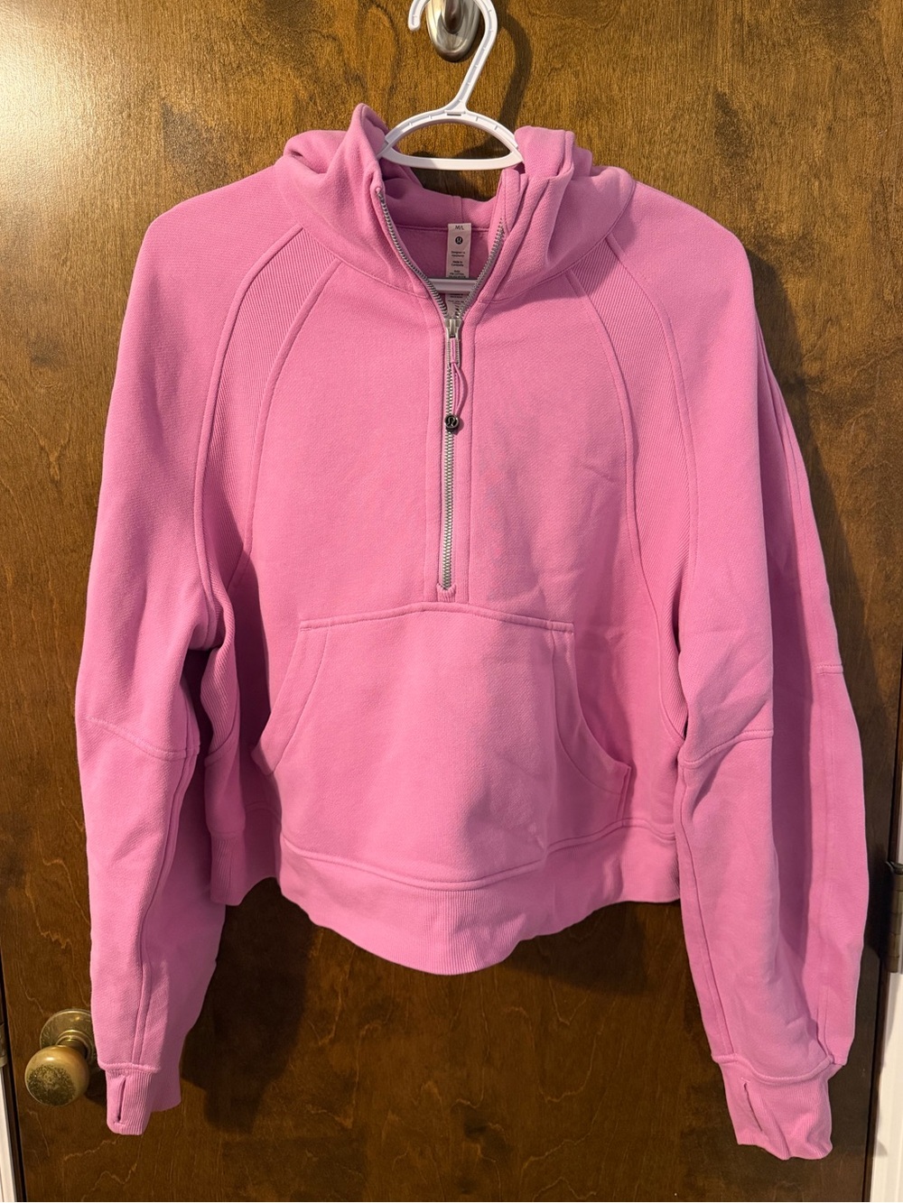 Lululemon Pink Scuba Half-Zip Hoodie Sweatshirt